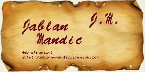 Jablan Mandić vizit kartica